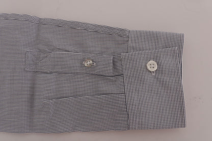 White Blue Check Casual Cotton Regular Fit Shirt