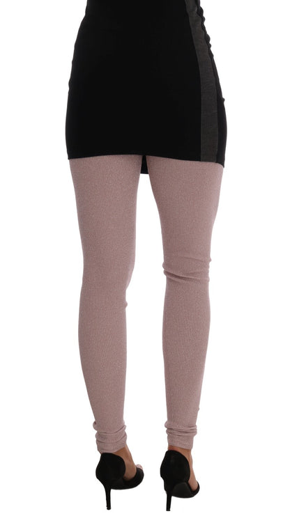 Pink Stretch Waist Tights Stockings
