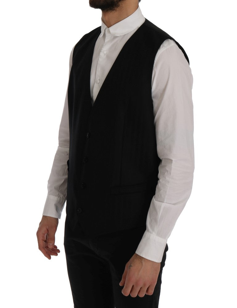 Black STAFF Wool Stretch Vest