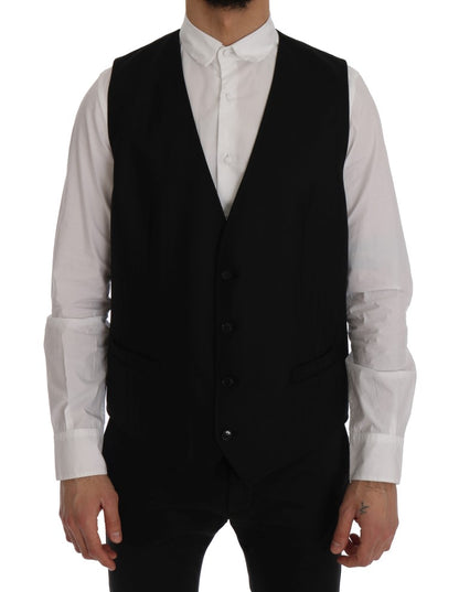 Black STAFF Wool Stretch Vest