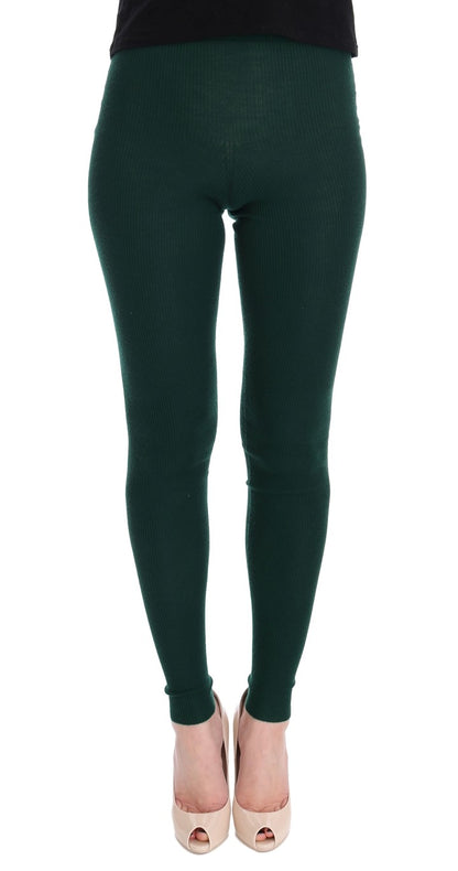Green Cashmere Stretch Tights