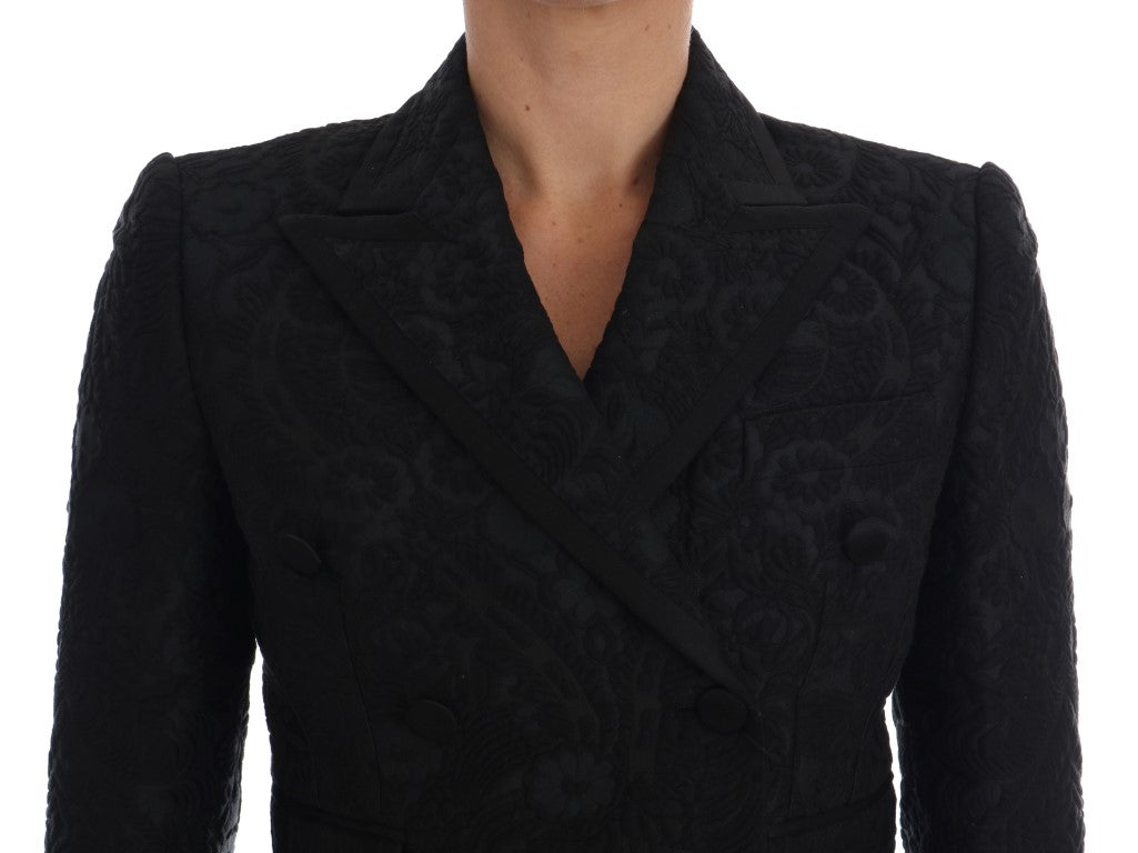 Black Brocade Blazer Jacket