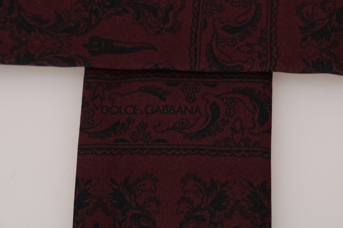 Bordeaux Silk Crown Chili Scarf