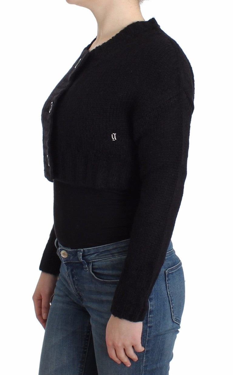 Black cropped cardigan