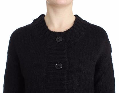 Black cropped cardigan