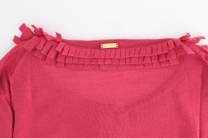 Pink wool cardigan