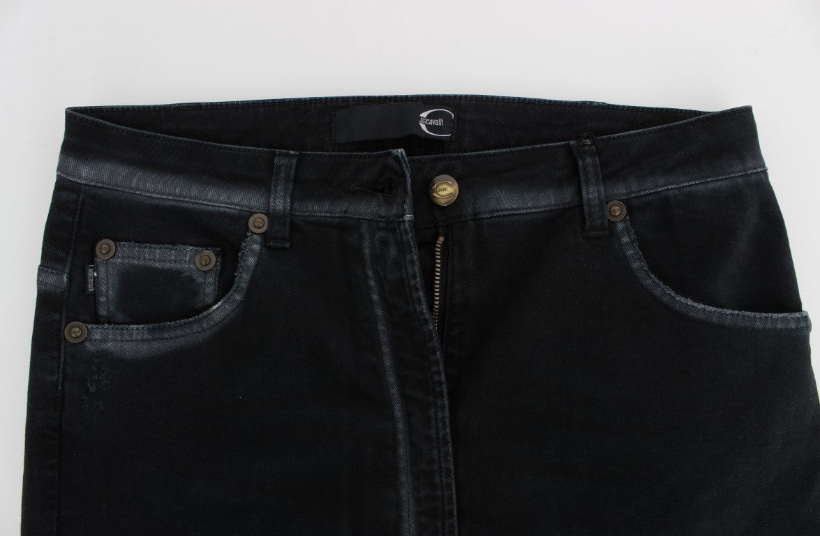 Blue Cotton Stretch Baggy Relax Jeans