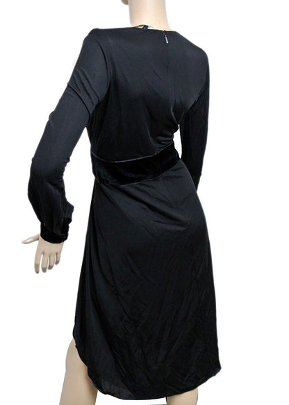 Women's Black Viscose Runway Shiny Jersey