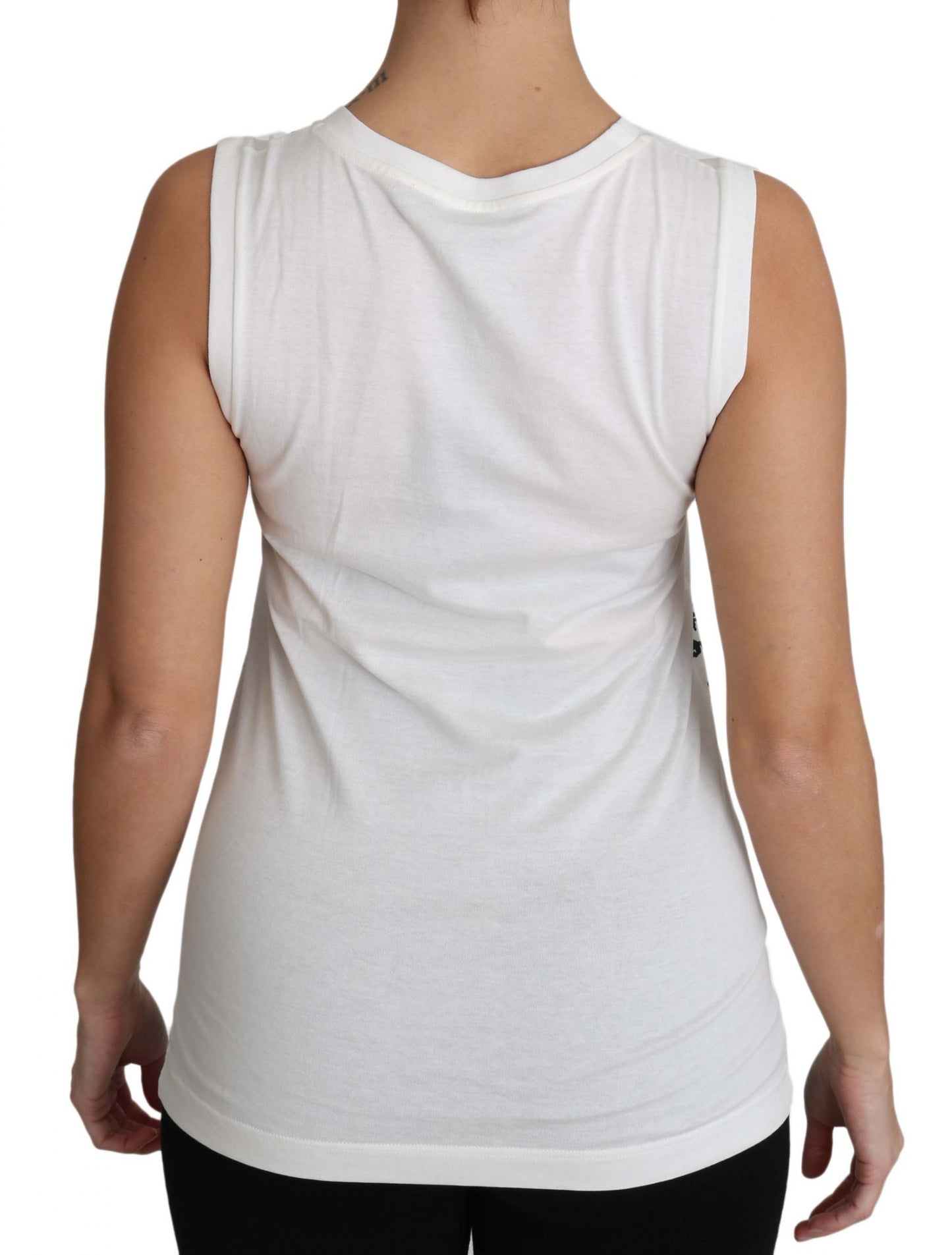 White Cotton #gdfamily  Sleeveless Shirt Tank Top