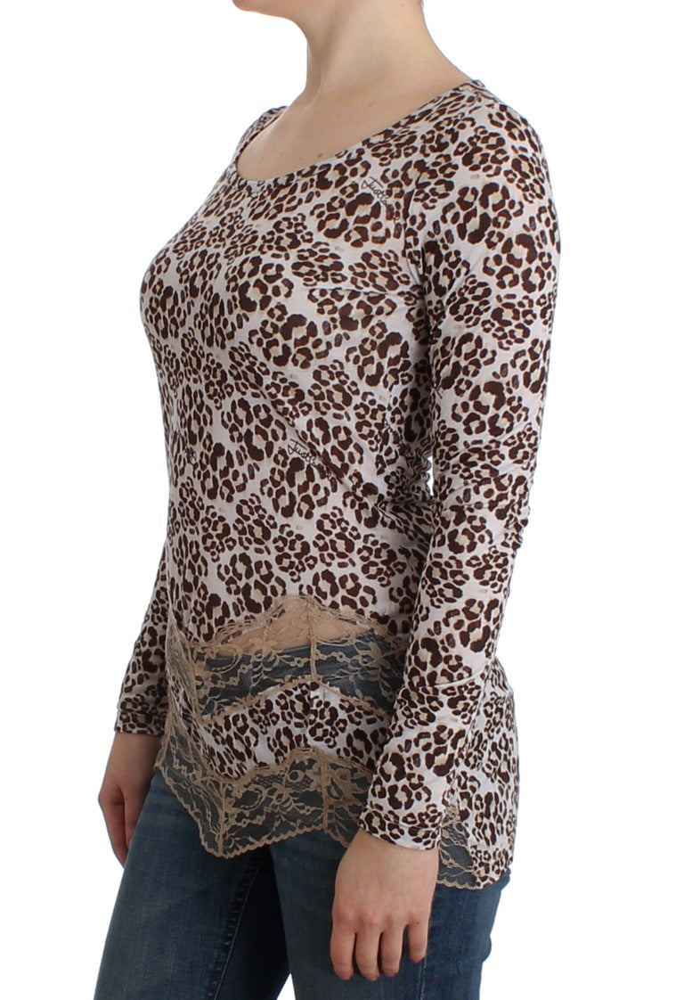 Brown longsleeved lace top