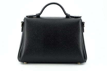 Black Calf Leather Dollar Shoulder and Handbag