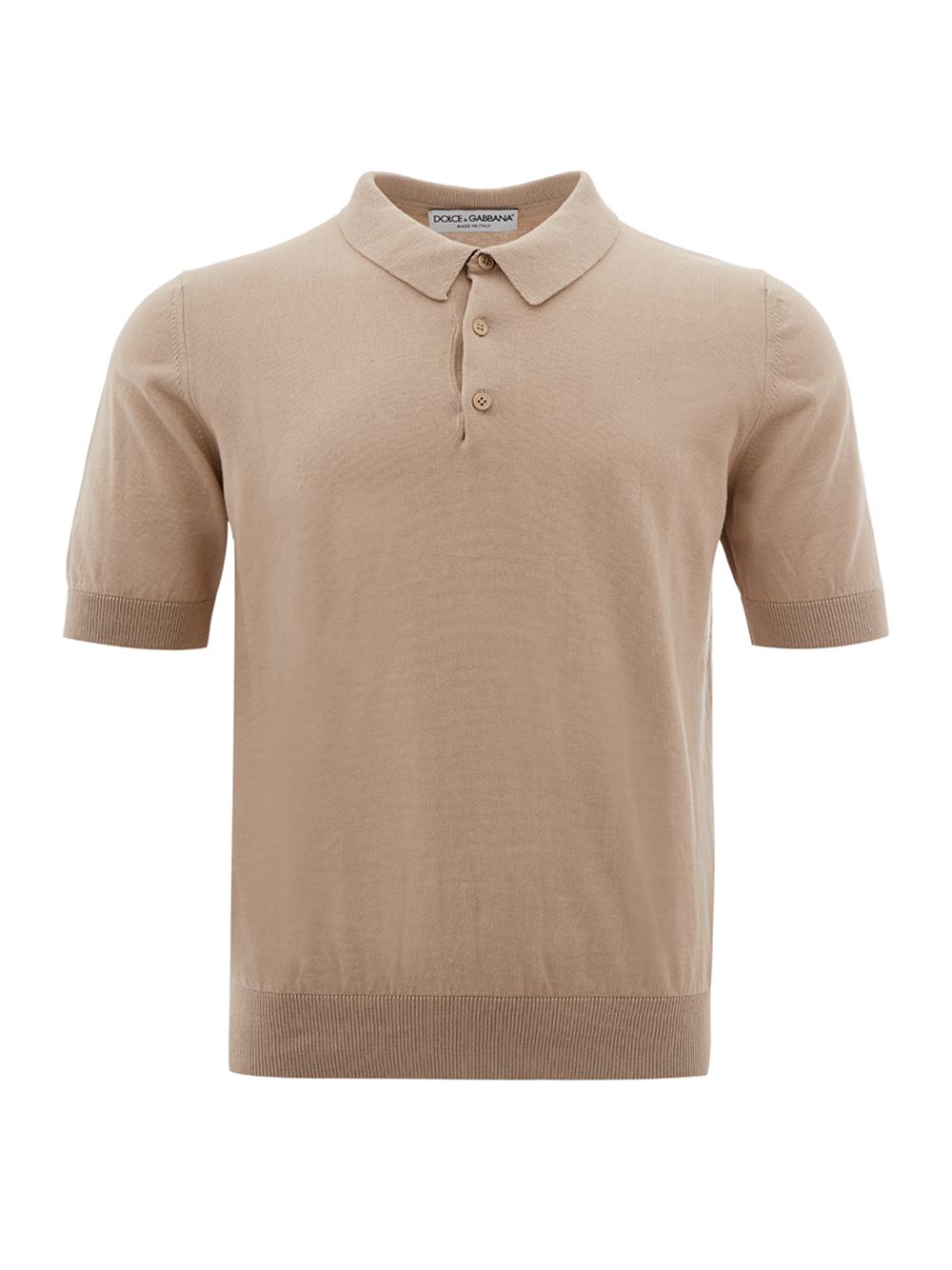 Beige Cotton Classic Polo