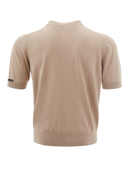 Beige Cotton Classic Polo