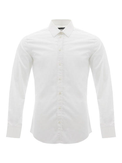 White Slim Fit Cotton Shirt