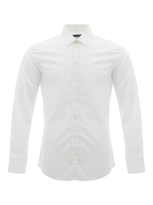 White Slim Fit Cotton Shirt