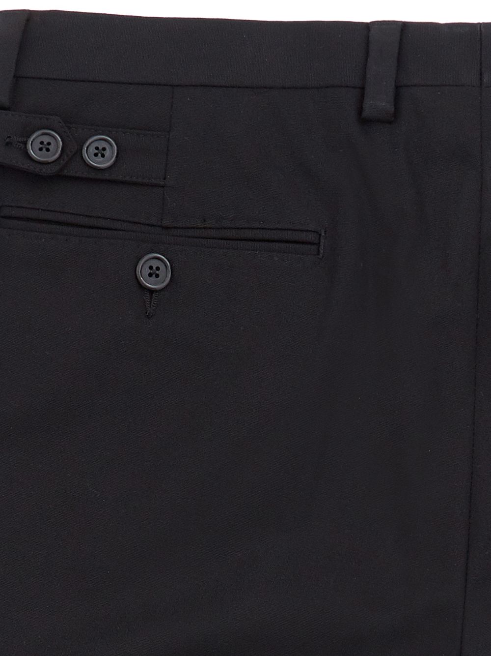 Black Cotton Chino Trousers