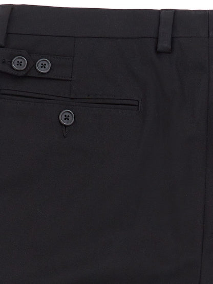 Black Cotton Chino Trousers