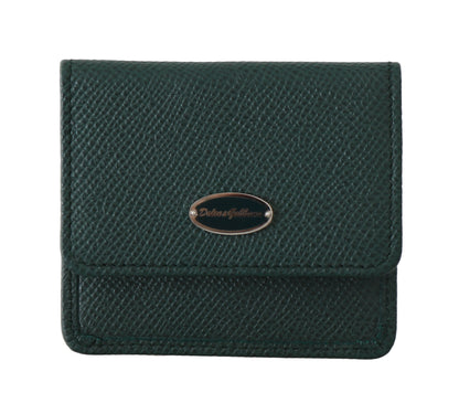 Green Dauphine Leather Condom Case Holder