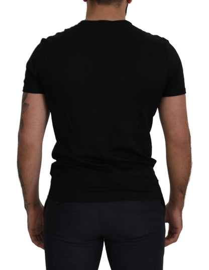 Black DG Crown Embroidered Crewneck T-shirt
