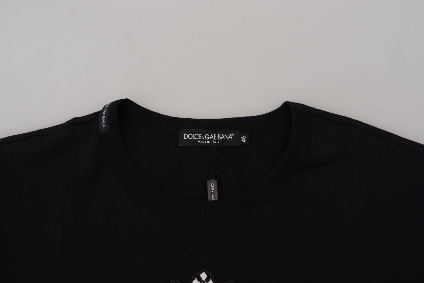 Black DG Crown Embroidered Crewneck T-shirt