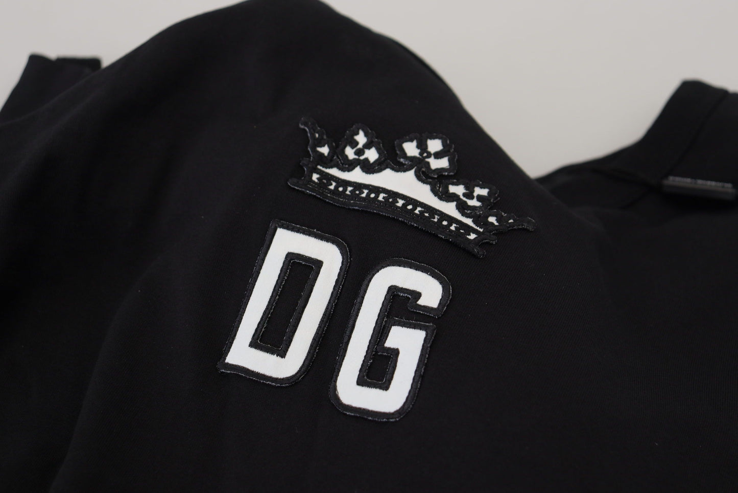 Black DG Crown Embroidered Crewneck T-shirt