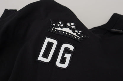 Black DG Crown Embroidered Crewneck T-shirt
