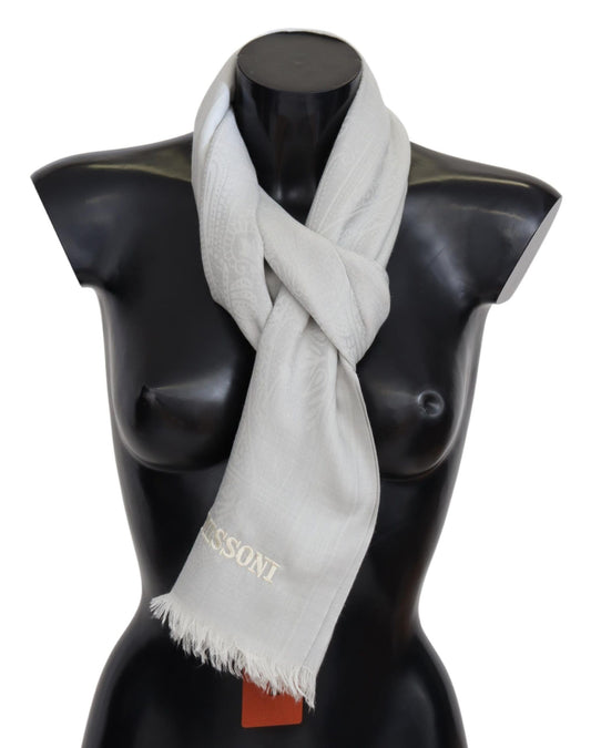White Cashmere Unisex Neck Warmer Wrap Scarf