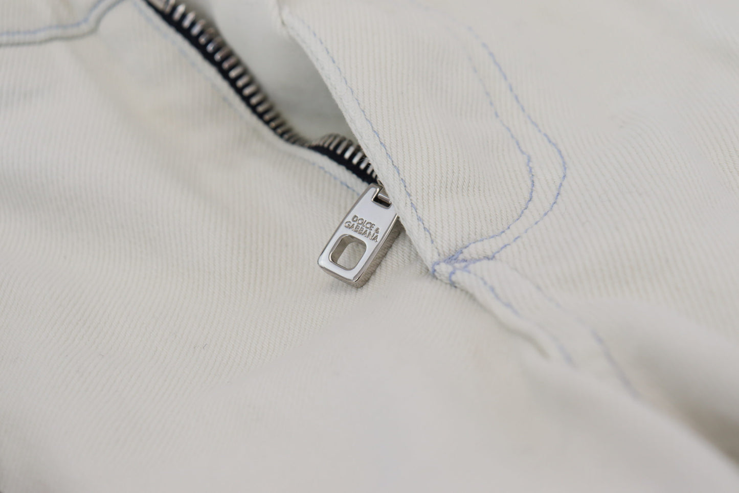 White Cotton Tattered Slim Fit Denim Jeans