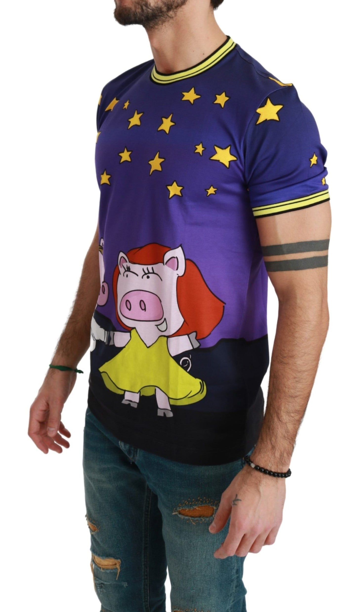 Purple  Cotton Top 2019 Year of the Pig  T-shirt