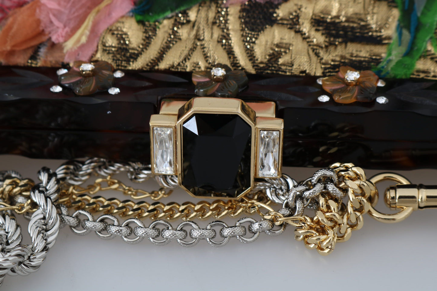 Bag Purse VANDA Gold Floral Crystal Shoulder Bag