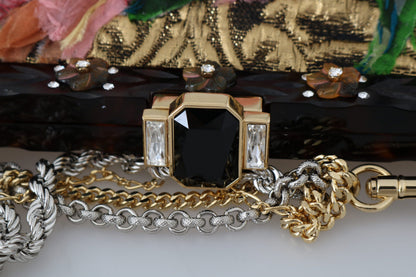 Bag Purse VANDA Gold Floral Crystal Shoulder Bag
