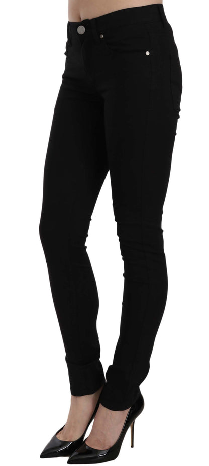 Black Tiger Logo Gabardine Stretch Slim-Fit Pant