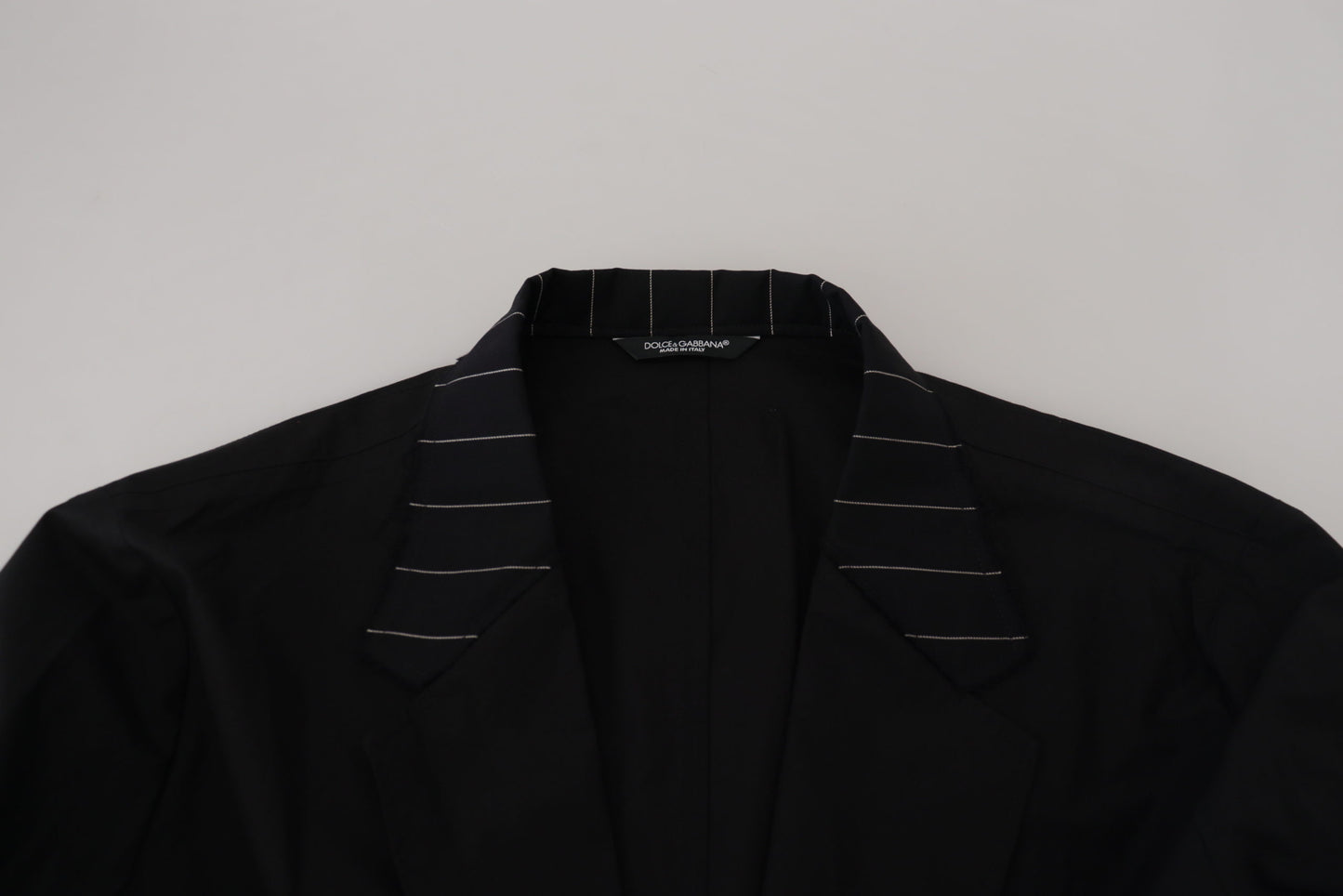 Black Cotton Single Breasted Jacket Suit