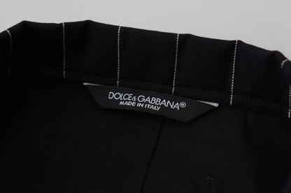 Black Cotton Single Breasted Jacket Suit