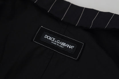 Black Cotton Single Breasted Jacket Suit