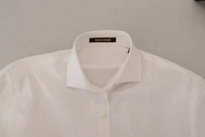 White Cotton Formal Dress Slim Fit Shirt