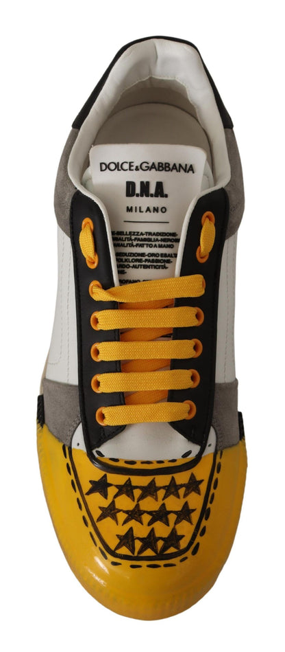 Yellow Suede Miami Sneakers Leather Shoes