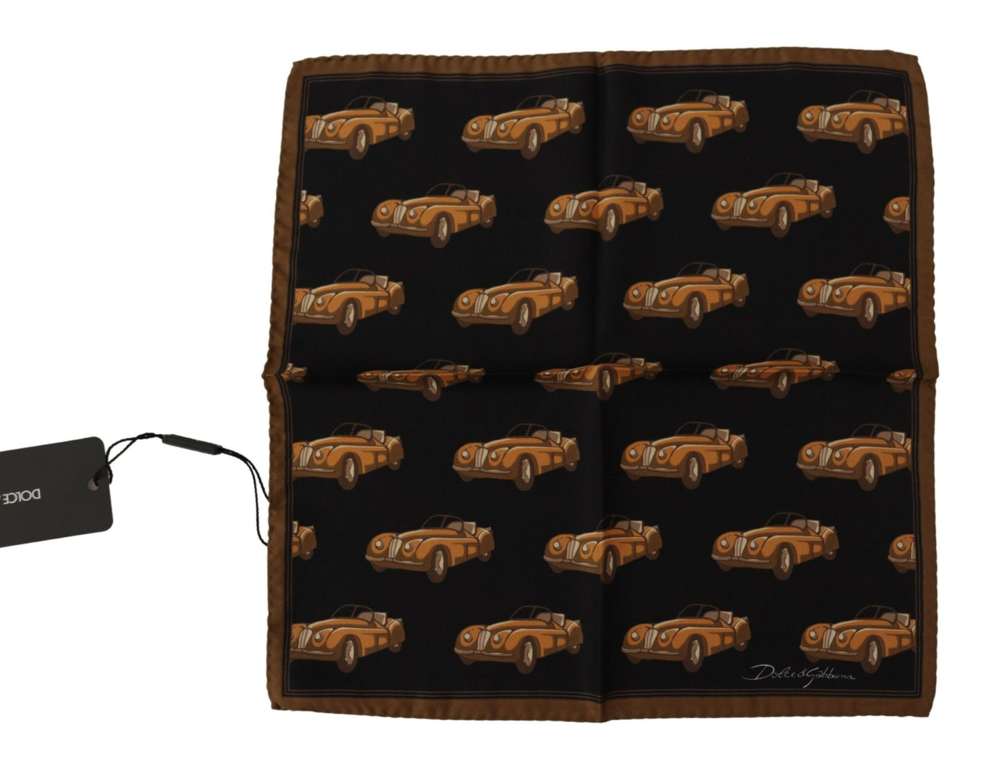 Black Car Print Square Handkerchief Scarf