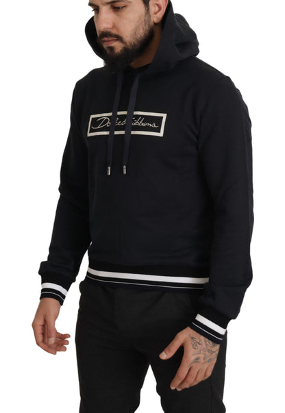 Black Cotton Logo Hooded Sweatshirt Sweater
