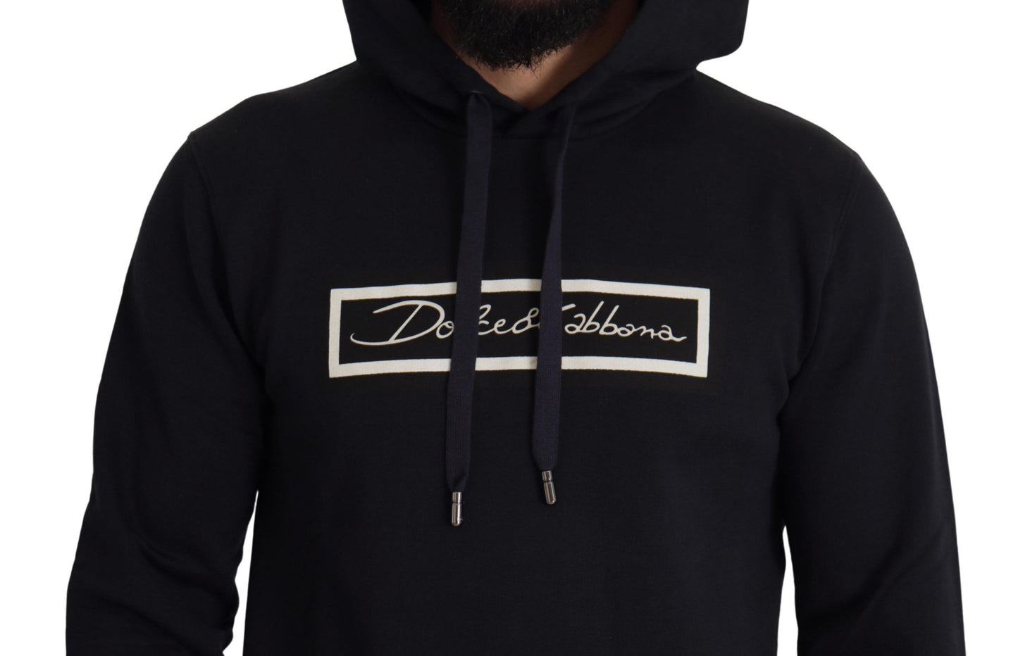 Black Cotton Logo Hooded Sweatshirt Sweater