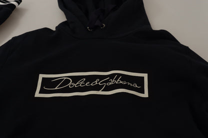 Black Cotton Logo Hooded Sweatshirt Sweater