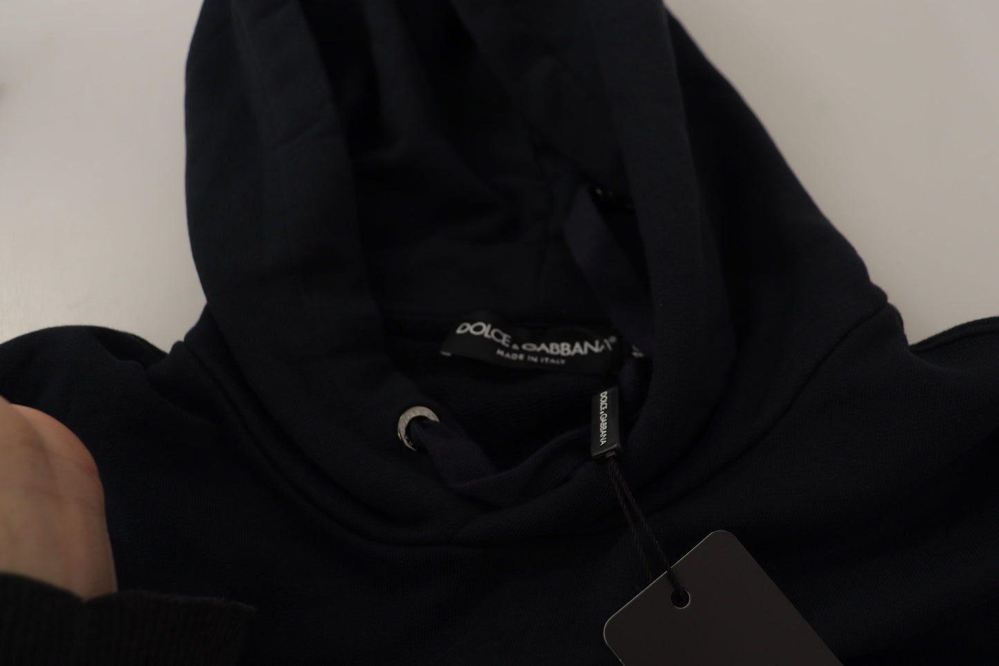 Black Cotton Logo Hooded Sweatshirt Sweater