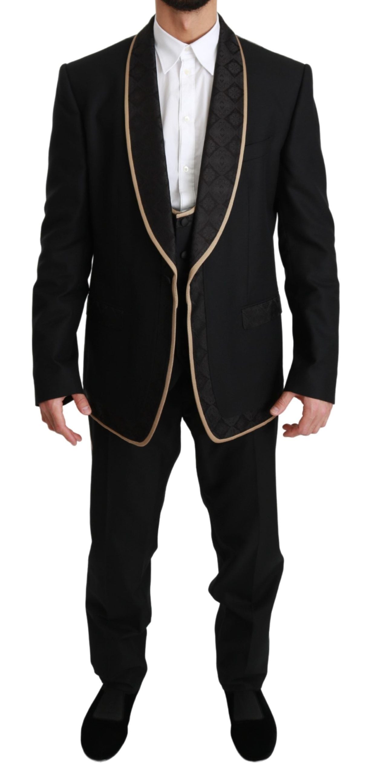 Black Single Breasted 3 Piece SICILIA Suit