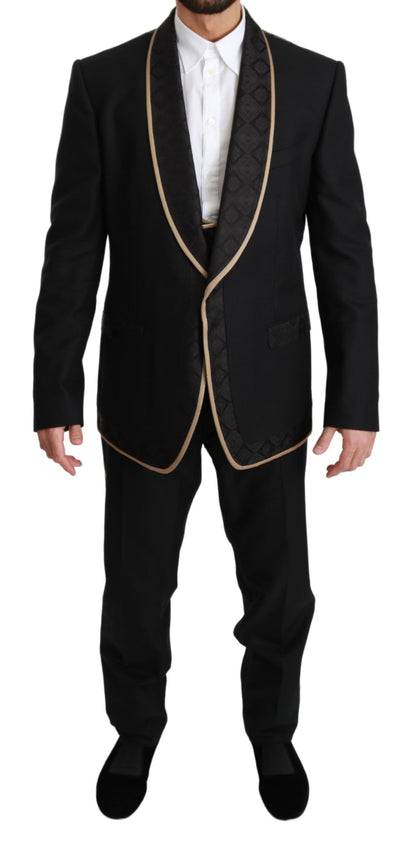 Black Single Breasted 3 Piece SICILIA Suit