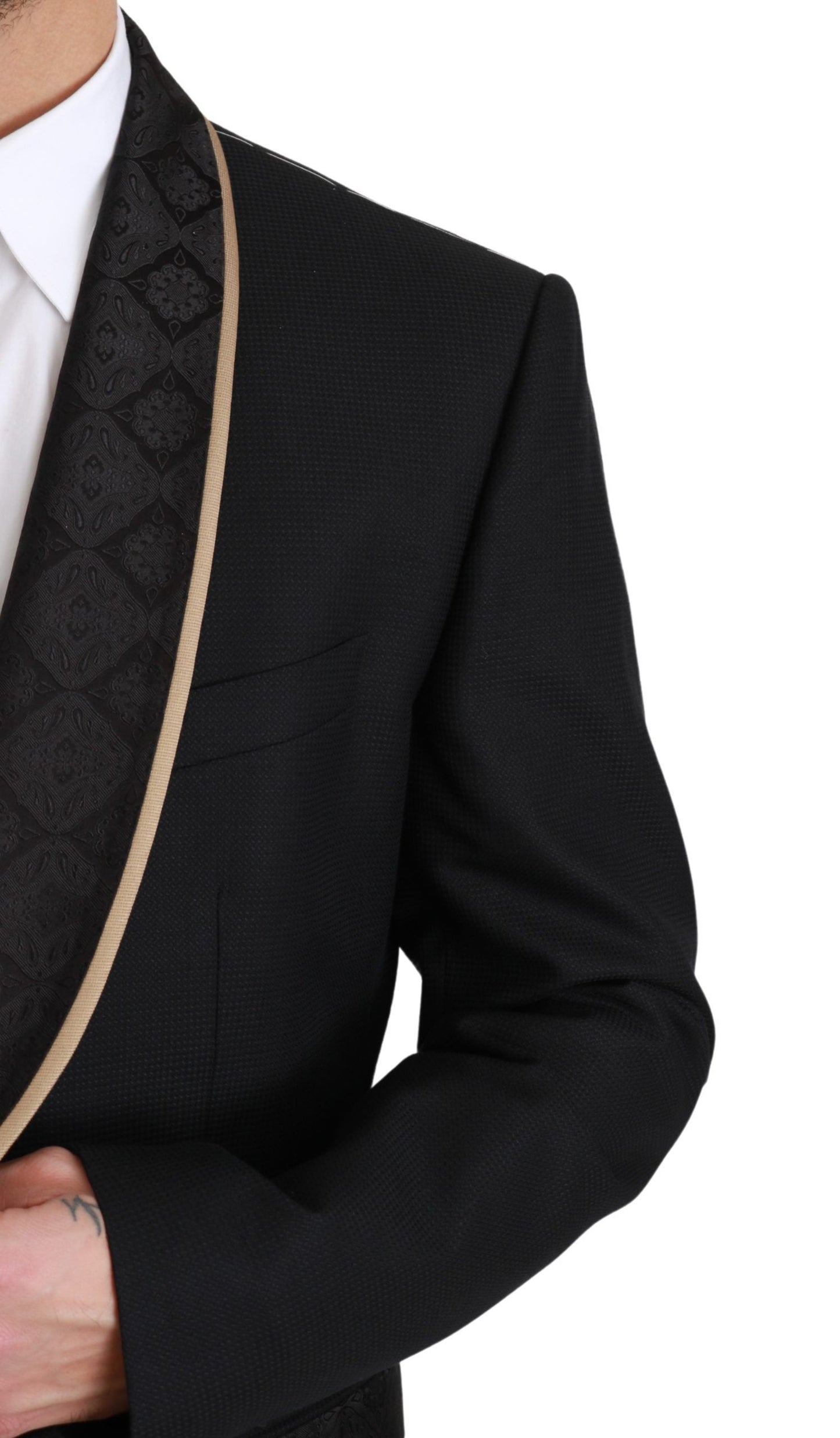 Black Single Breasted 3 Piece SICILIA Suit