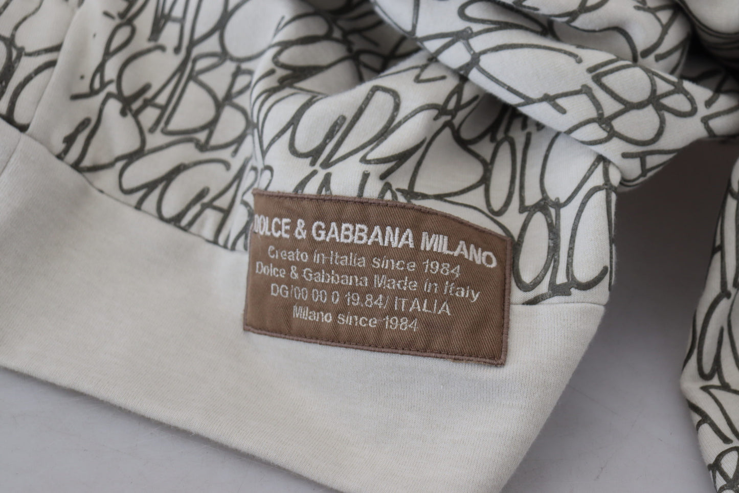 Beige Cotton Hooded Pullover Pocket Sweater
