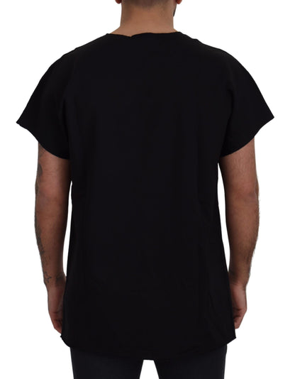 Black DG Logo Print Round Neck T-shirt