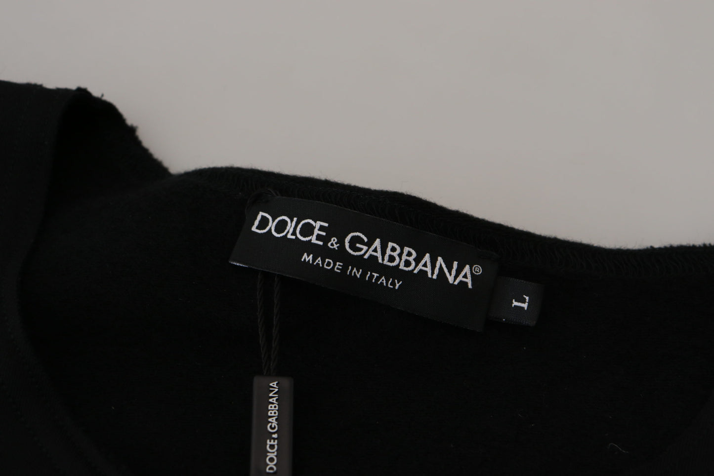 Black DG Logo Print Round Neck T-shirt