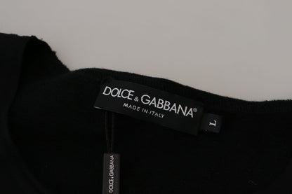 Black DG Logo Print Round Neck T-shirt