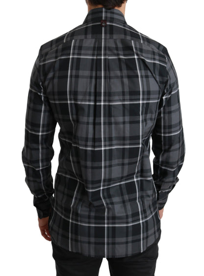 Gray Checkered Heart Collar MARTINI Shirt